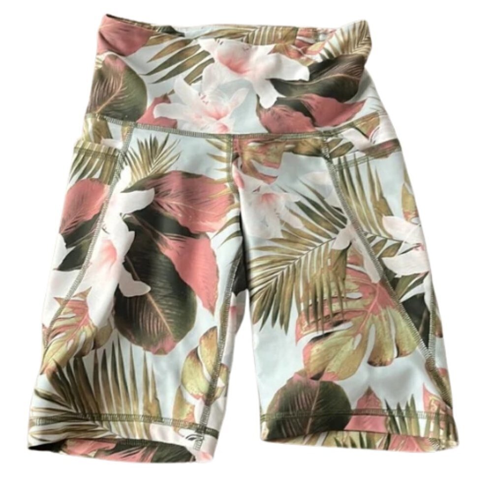 Old Navy Girl's Sz XS High-Waisted Botanical Bike Shorts